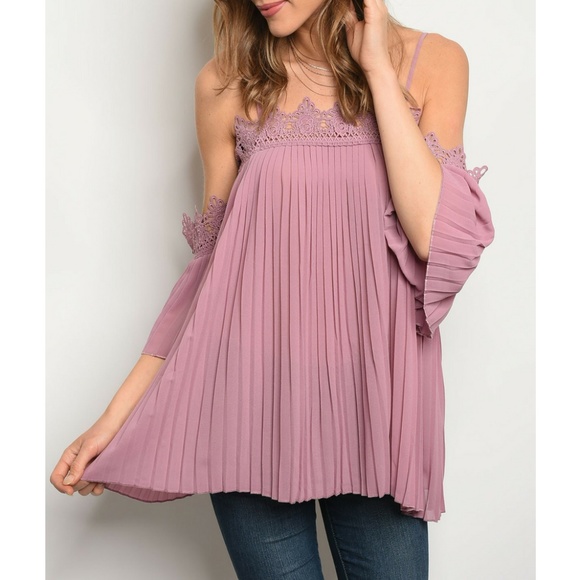 easel Tops - Mauve Pleated Top {easel}